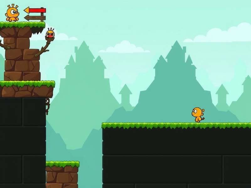 Ginger Jump Adventure level progression showing different environments